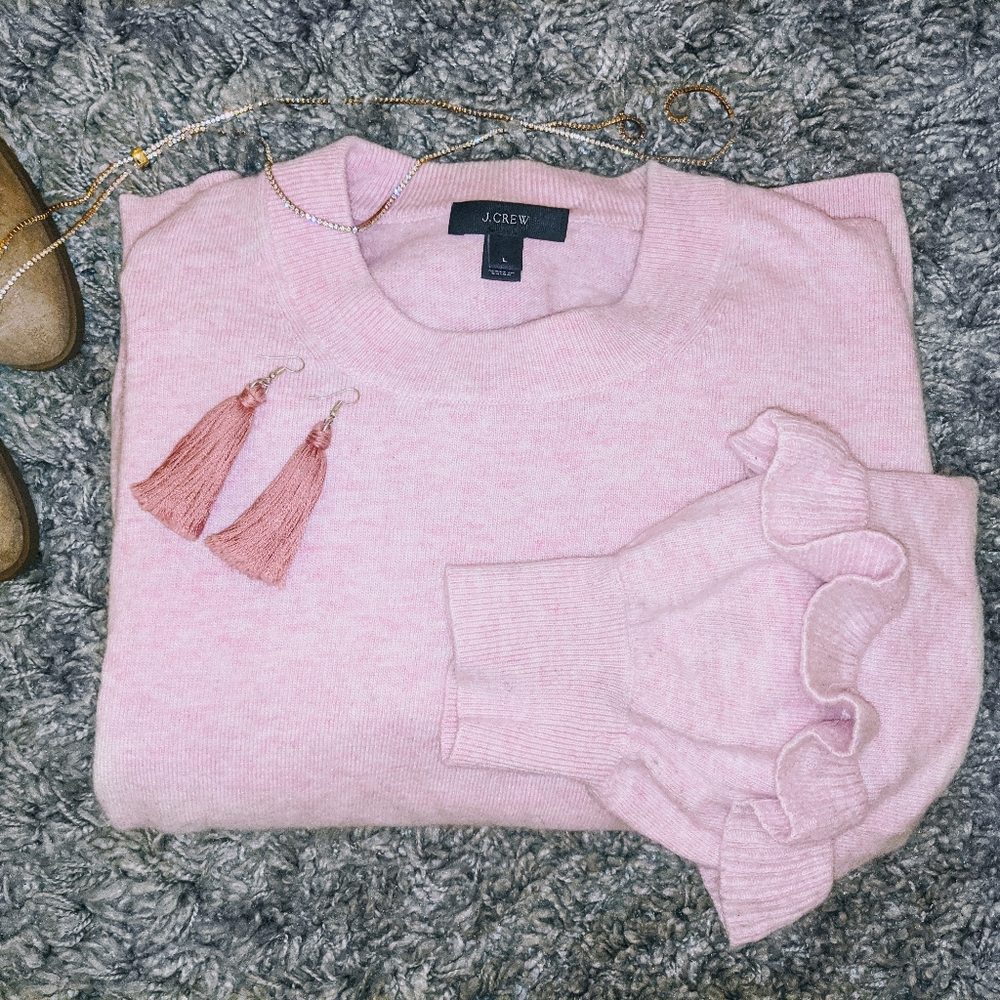 J.Crew Ruffle Sleeve Sweater
